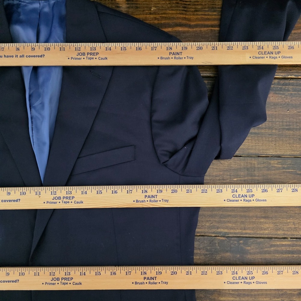 Hart Schaffner Marx Men's Sport Coat Blazer Two‎ Button Deep Navy Wool Size 42R - Picture 3 of 10